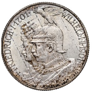Germany, Prussia, Wilhelm II 1888–1918, 2 marks 1901 A, Berlin, 200th anniversary of the kingdom.