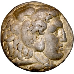 Greece, Seleucus I Nicator, bearing the name and coin types of Alexander III of Macedon; Babylon; tetradrachm; circa 317–311 BC.