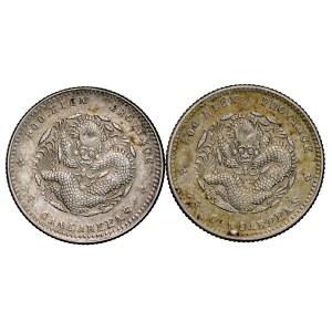 China, 10 cents, 1903–1908, 2 pieces