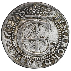 Denmark, Christian IV, 1588–1648, 2 Mark, 1645, Copenhagen.