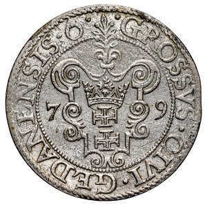 Štefan Báthory 1576–1586, groš z roku 1579, Gdaňsk.