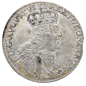 August III, 1733–1763, 18 groszy, 1753, Leipzig.