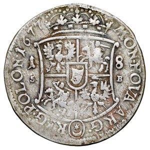 Jan III Sobieski 1674–1696, Ort 1677 S-B / 1–8, Bydgoszcz.