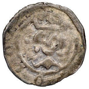 Casimir the Great, 1333–1370, Denarius, Kraków. Obverse: Head wearing a crown. Reverse: Piast eagle.