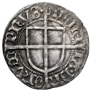 Jan von Tiefen 1489-1497, Grosz, Av.: Tarcza wielkiego mistrza, Rv.: Tarcza krzyżacka, Królewiec.