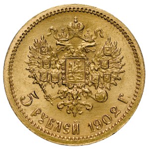 Russia, Nicholas II, 1894–1917, 5 rubles, 1902 AP, St. Petersburg.