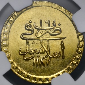 Turkey, Abdul Hamid I, 1774–1789, Altin AH 1187/16, Istanbul.