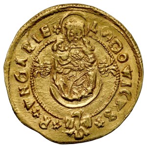 Węgry, Ludwik II Jagiellończyk 1516-1526, Dukat 1516 N-G, Nagybanya. RRRR.