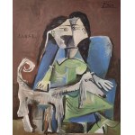 Pablo Picasso (1881-1973), Kobieta z pieskiem