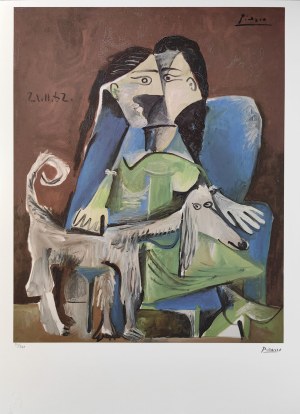 Pablo Picasso (1881-1973), Kobieta z pieskiem