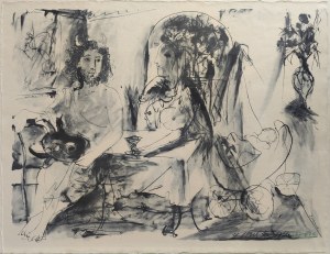 Pablo Picasso (1881-1973), Młody faun, kobieta i dziecko, 1967