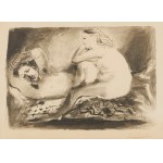 Pablo Picasso (1881-1973), Siedzący akt kobiecy i śpiący mężczyzna, 1967