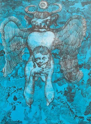 Jan Lebenstein (1930-1999), Lebenstein et les siens (8 litografii), 1972