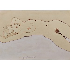 Henryk Płóciennik (1933-2020), Ležící akt, 1988