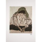 Egon Schiele (1890-1918), Nude with green shawl