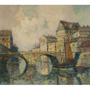 Rudolf Priebe, LANDSCAPE WITH STONE BRIDGE