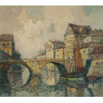 Rudolf Priebe, PEJZAŻ Z KAMIENNYM MOSTKIEM