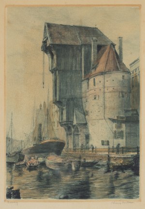 Hugo Eichler, ŻURAW W GDAŃSKU, ok. 1930