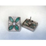 Diamond and emerald earrings, 1920s/30s.