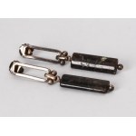 Hanging earrings with chalcedony, 1930s.