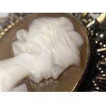 Hanging clips with cameo, 20th century.