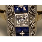 Ring with sapphires and diamonds, 1920s/30s.
