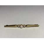 Pearl and diamond brooch, 1st half of 20th century.
