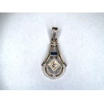 Pendant with sapphires and diamond, 1920s/30s.