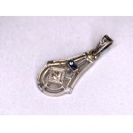 Pendant with sapphires and diamond, 1920s/30s.
