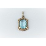 Pendant with blue stone, 1st half of 20th century.