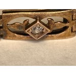 Gold bracelet with diamonds, mid-20th century.