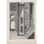 Hans Vredeman de Vries (ca. 1527-1607), Hendrik Hondius (1573-1650), Perspective with Stairs, published by The Hague, ca. 1606-1620.