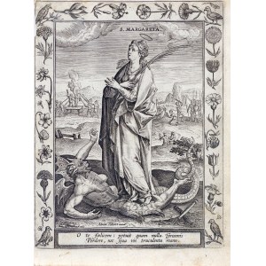 Adriaen Collaert (ca. 1560-1618), St. Margaret, from the series: Martyrologium sanctarum virginum, published by Adriaen Collaert, Antwerp, between 1590 -1610. ,