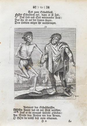 Jacques Antony Chovin (1720-1776) wg Matthäusa Meriana (1593-1650), Taniec śmierci - Burmistrz, wyd. Bazylea, 1744