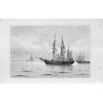 Franz Wilhelm Maecker (1855-1913), Seascape with a three-masted ship, published by Radirverein zu Weimar, 1883.