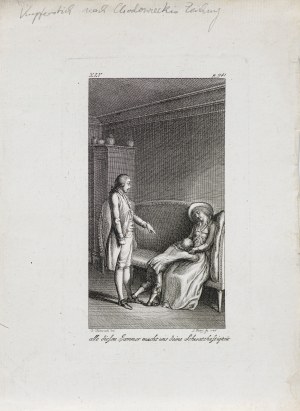 Daniel Chodowiecki (1726-1801), Johann Georg Penzel (1754-1809), Ludwik zostaje skarcony za swoją gadatliwość, wyd. Lipsk, 1786 r.