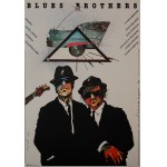 designed by Grzegorz MARSHALEK (1946-2025), Blues Brothers, design 1983, print 2021. poster autographed by the artist