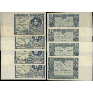 Polsko, sada: H B£ CU CX, 4 x 5 zlatých, 2.01.1930, H B£ CU CX