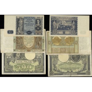 Poland, set of 3 banknotes, 1919-1936