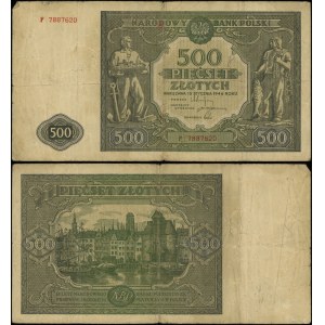 Poland, 500 zloty, 15.01.1946, F