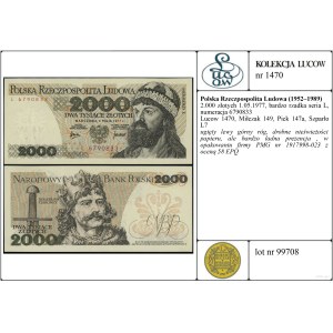 Poland, 2,000 zloty, 1.05.1977, L