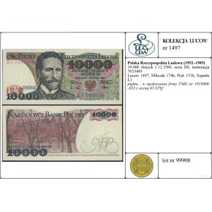 Poland, 10,000 zloty, 1.12.1988, DS