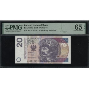 Polska, 20 złotych, 5.01.2012, AA