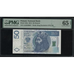 Polska, 50 złotych, 5.01.2012, AA