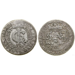 Polska, tymf (złotówka), 1663 AT, Kraków