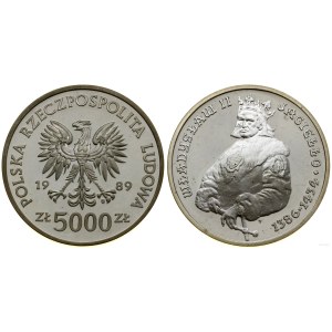 Poland, 5,000 zloty, 1989, Warsaw
