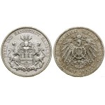 Germany, 5 marks, 1894 J, Hamburg