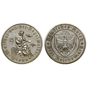 Germany, 3 marks, 1930 A, Berlin