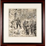 Leonard WINTEROWSKI (1868-1927), Hutsuls on the hunt, 1915