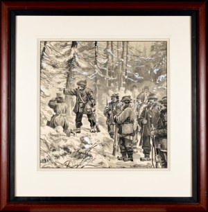 Leonard WINTEROWSKI (1868-1927), Huculi na polowaniu, 1915